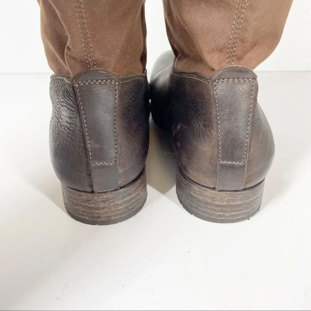AUSTRAILIA LUXE COLLECTIVE Waxed Canvas Leather Boots Women’s 6 Heritage Utility